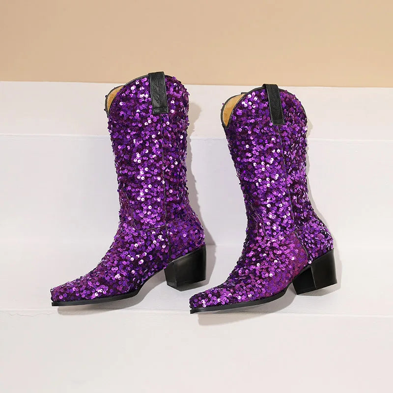 Kenna Sequin Cowboy Boots