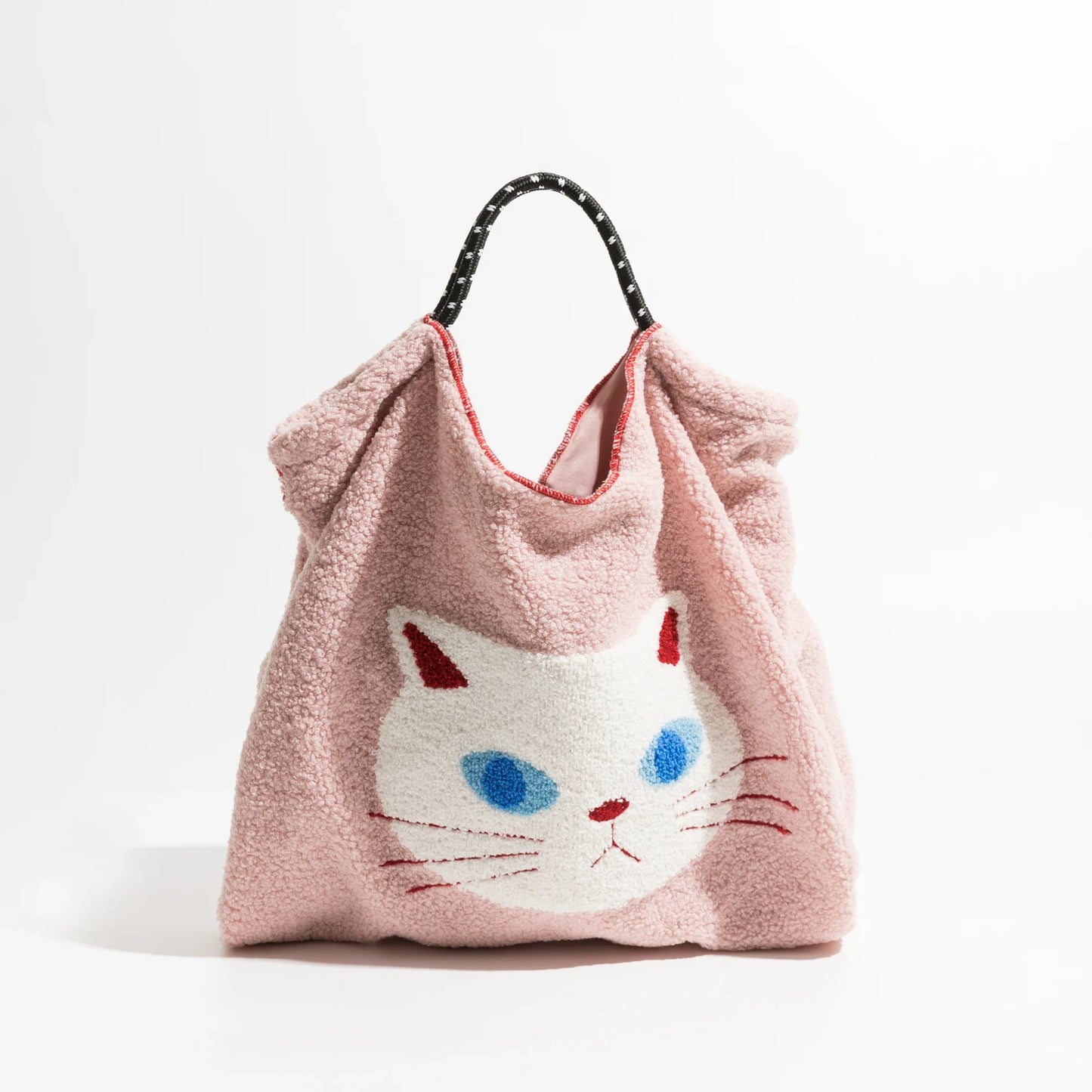 Cat Cartoon Fleece Fur Totes
