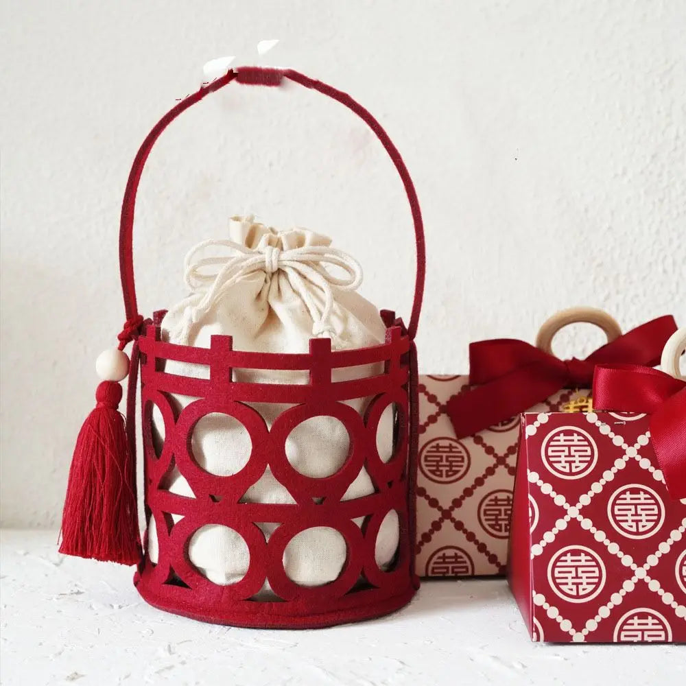 Juliana Red Mini Bucket Totes