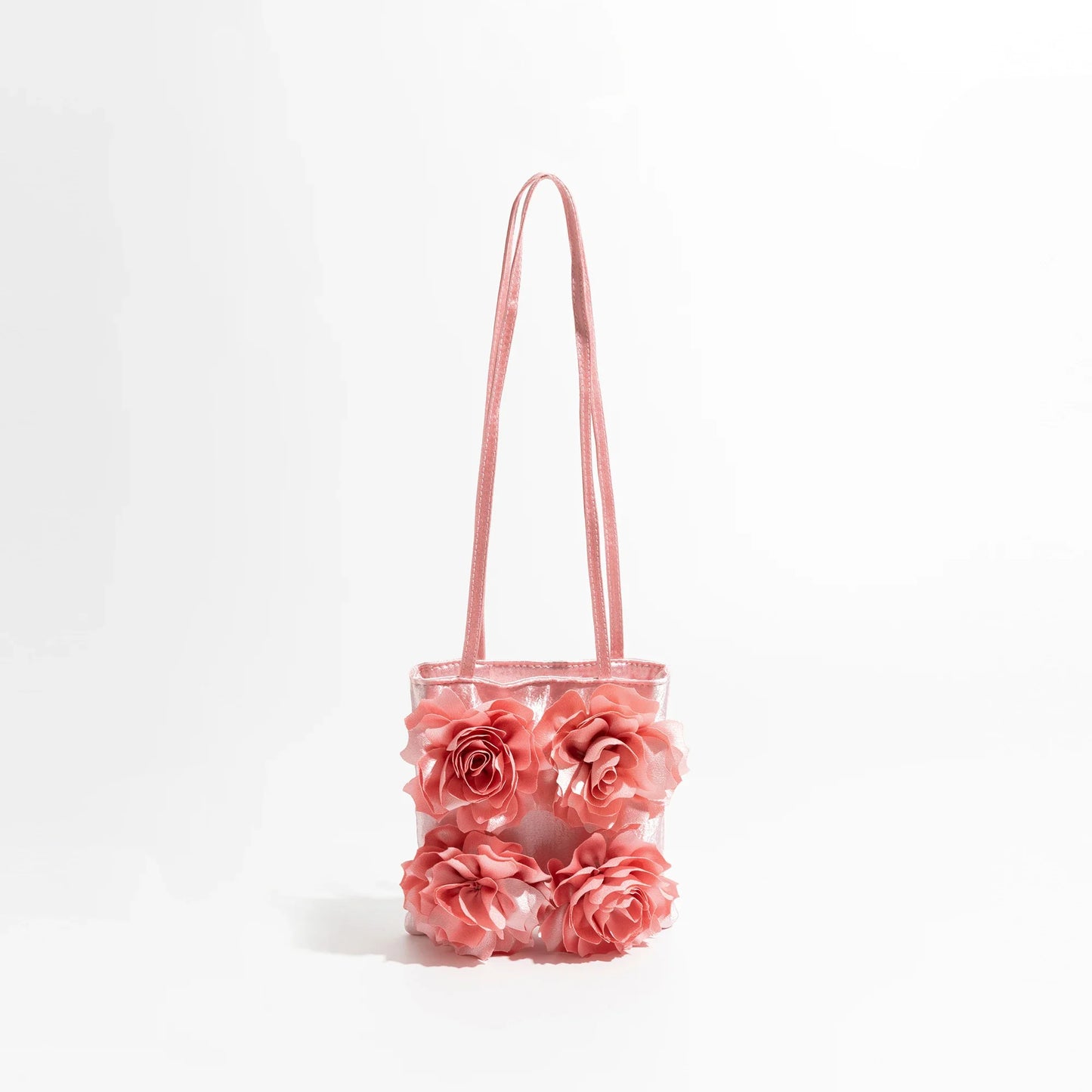 Solana Charmeuse Satin Rosette Mini Bag