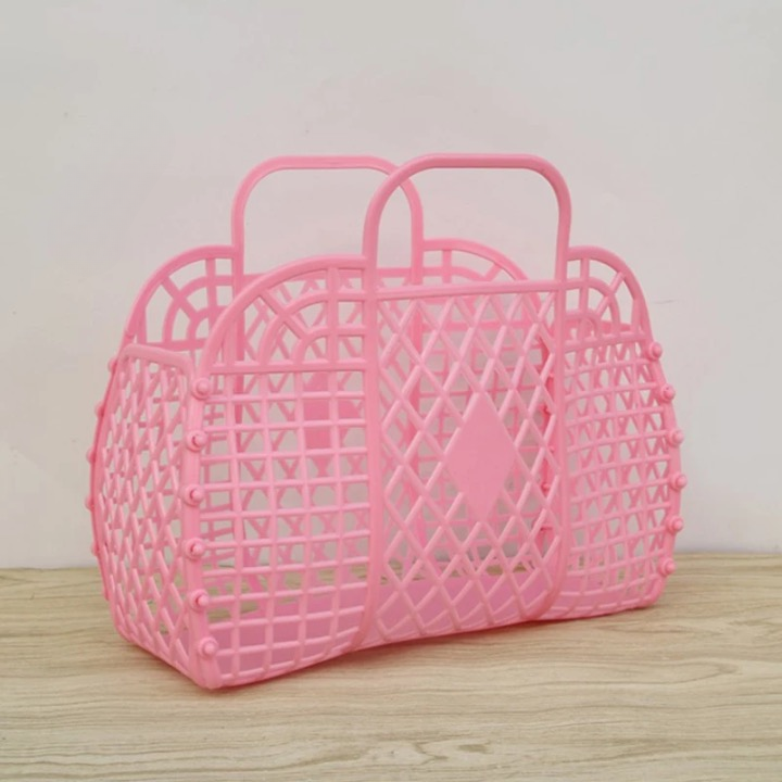 Candy Colors PVC Assembly Mesh Basket Bag