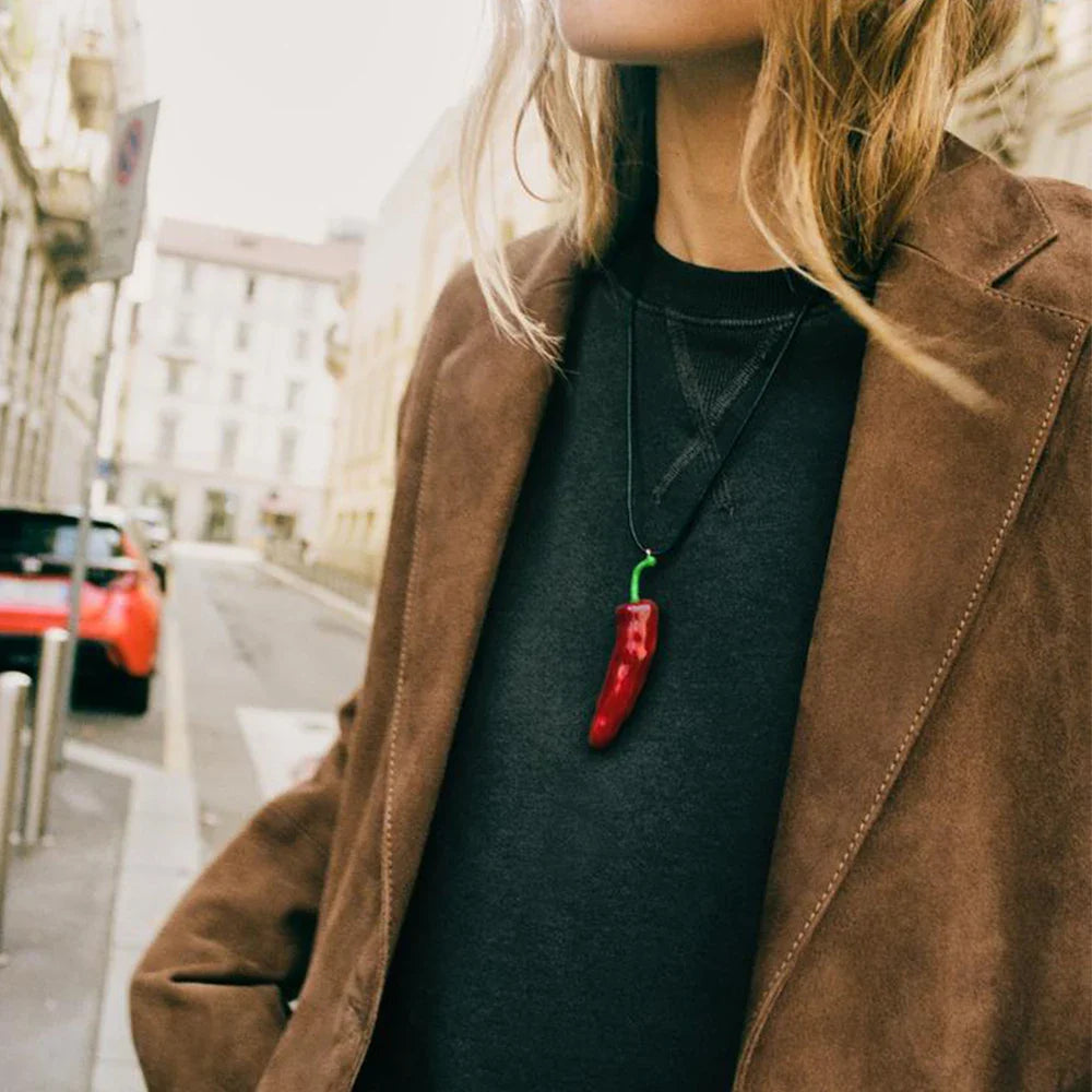 Red Hot Pepper Choker Necklace