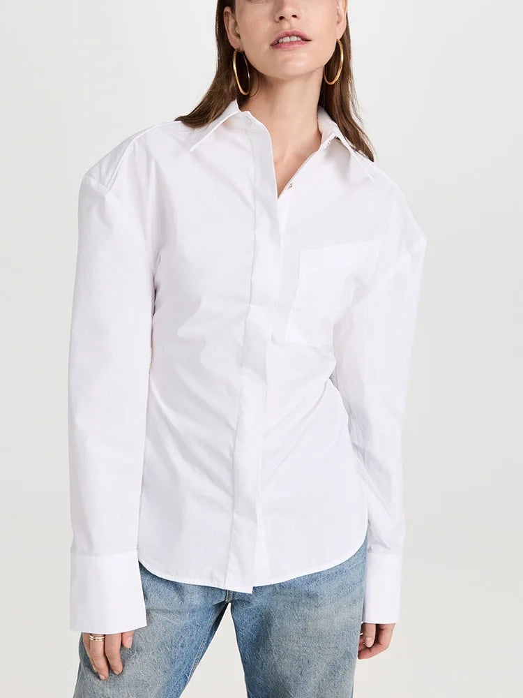Zordie Open Back White Shirts