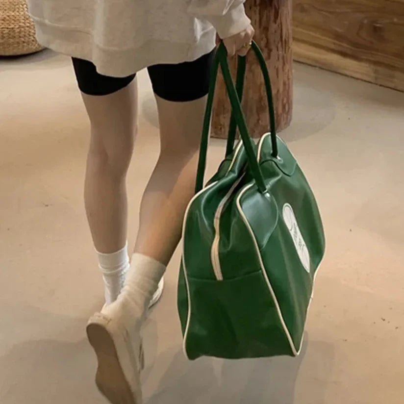 Maya Retro Style Printed Bowling Duffle Bag