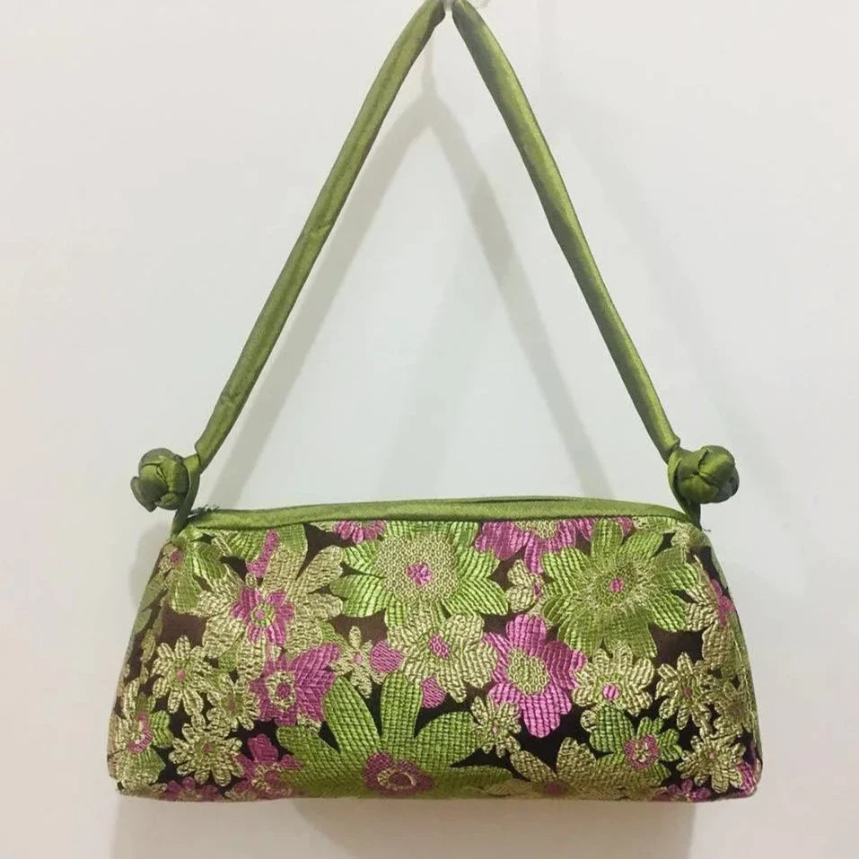 Kexin Silk Embroidery Cheongsam Mini Tote