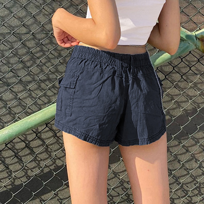 Low Waisted Shorts Harajuku Retro Basic Casual Sporty Bottom Biker