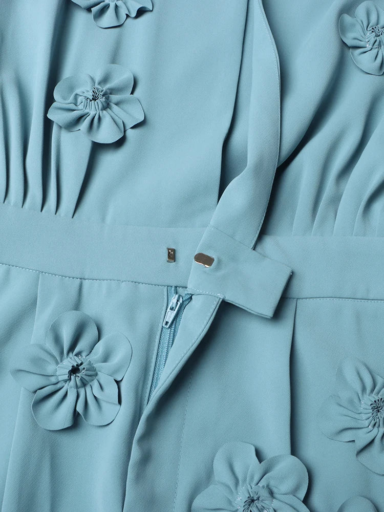 Kass Flower Appliques Elegant Romper