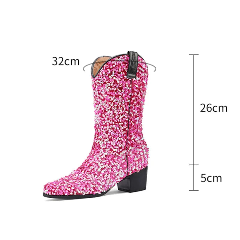 Kenna Sequin Cowboy Boots