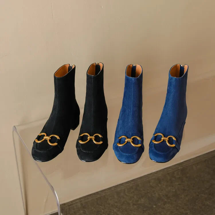 Filipa Horsebit Suede Ankle Boots