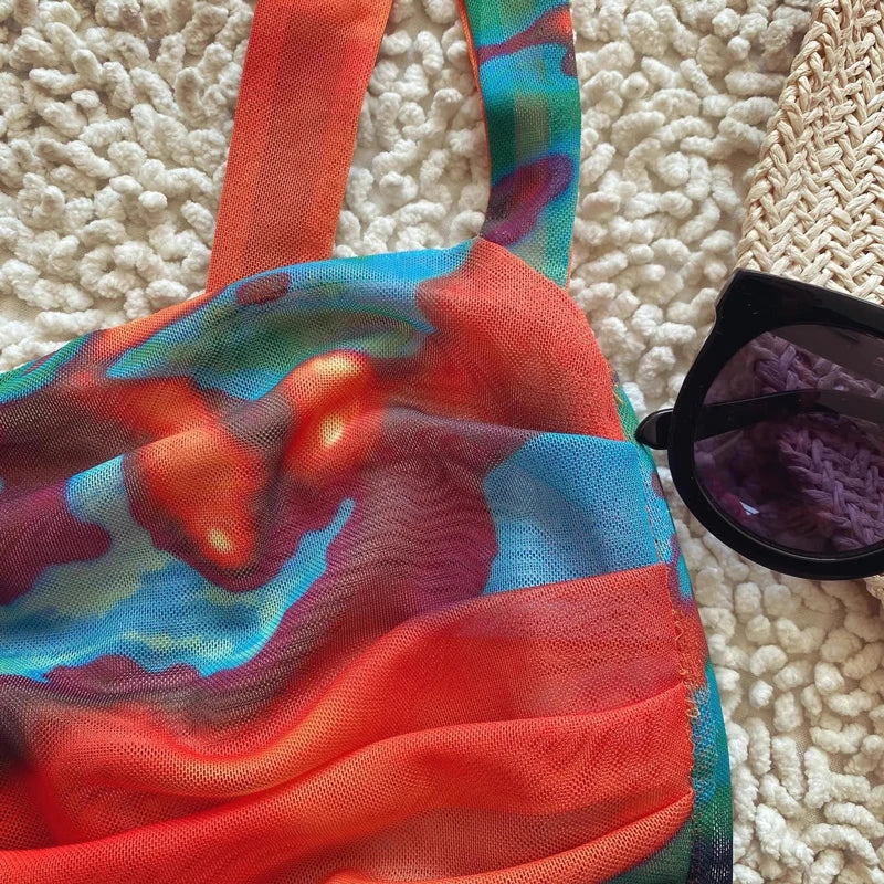 Josie Colorful Mesh Bra Top