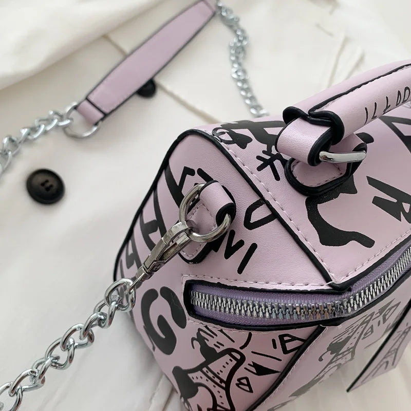 Graffiti Prints Box Bags