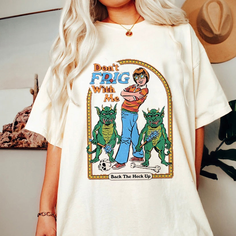 Satan Demon T-shirt Horror Devil Retro T-shirt