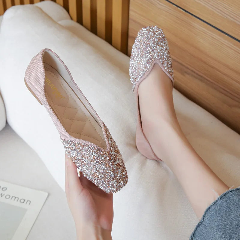 Genie Mermaid Sequin Slip-On Flats