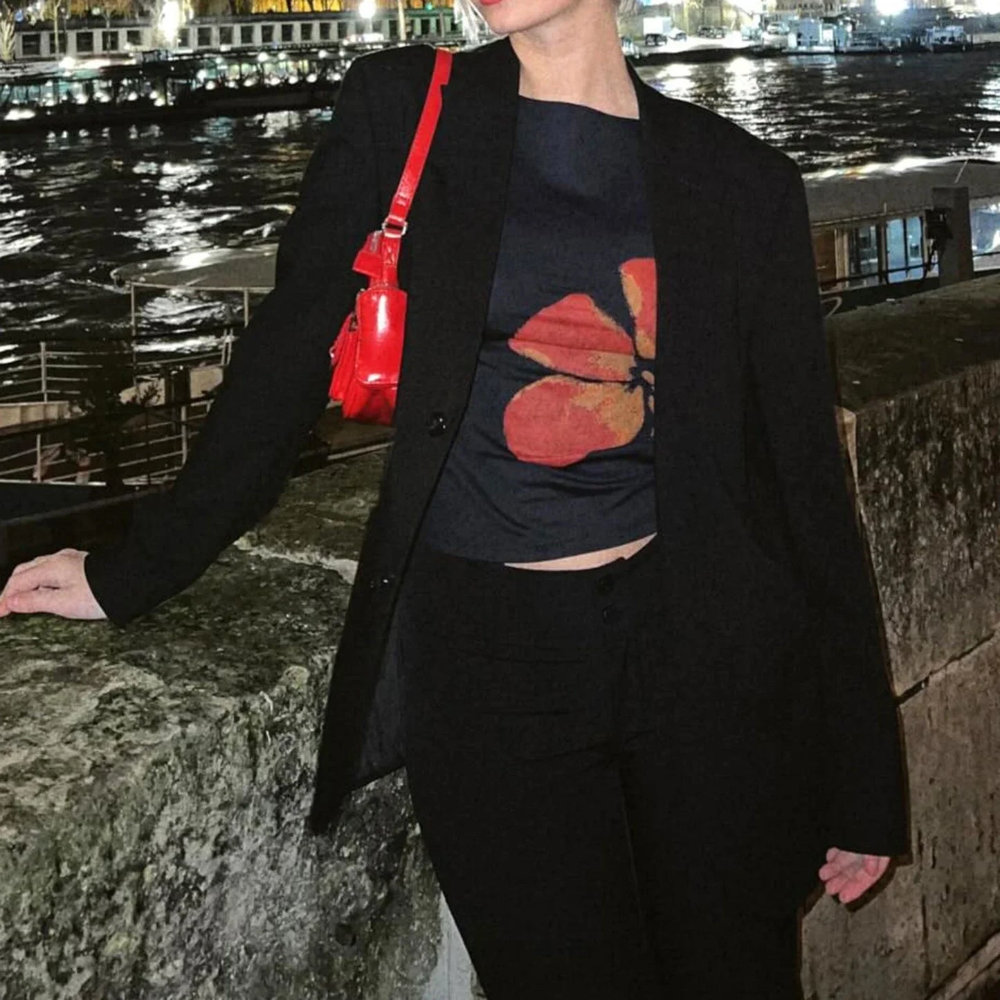 Vintage Flower Print Sleeveless Cami Top