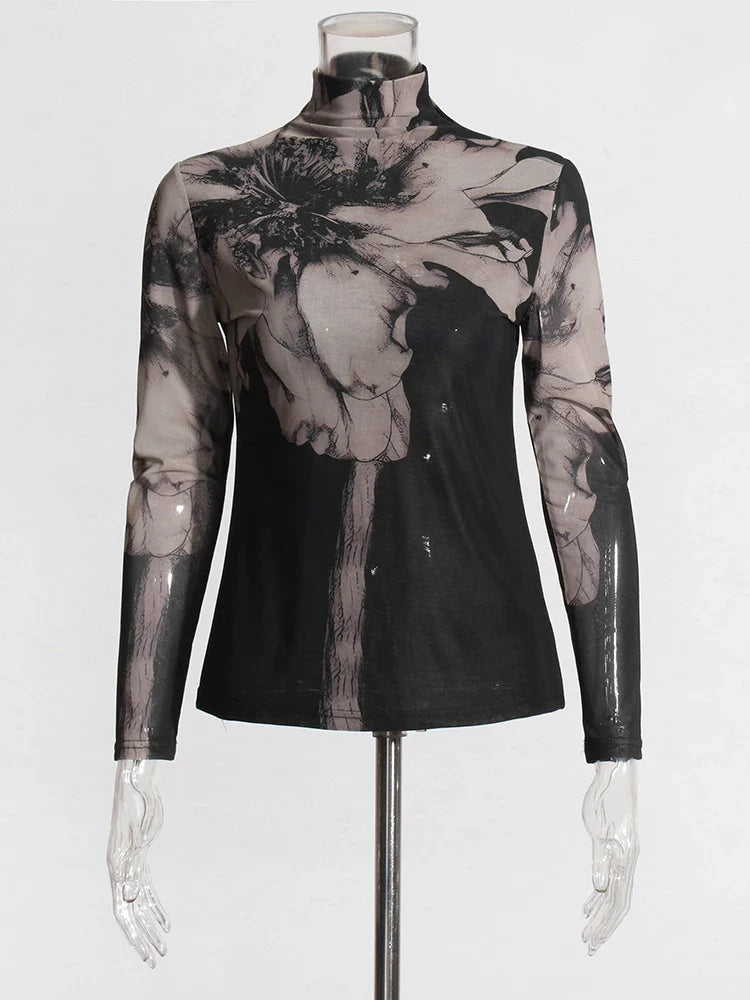 Amalie Art Floral Watercolor Print Tissue Top