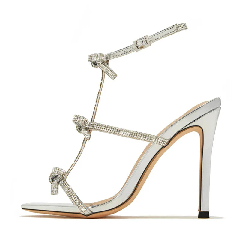 Maisie Crystal Bow Tie Sandals