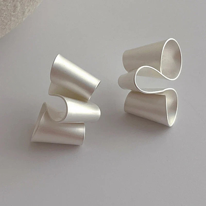 Kami Geometric Wave Earrings