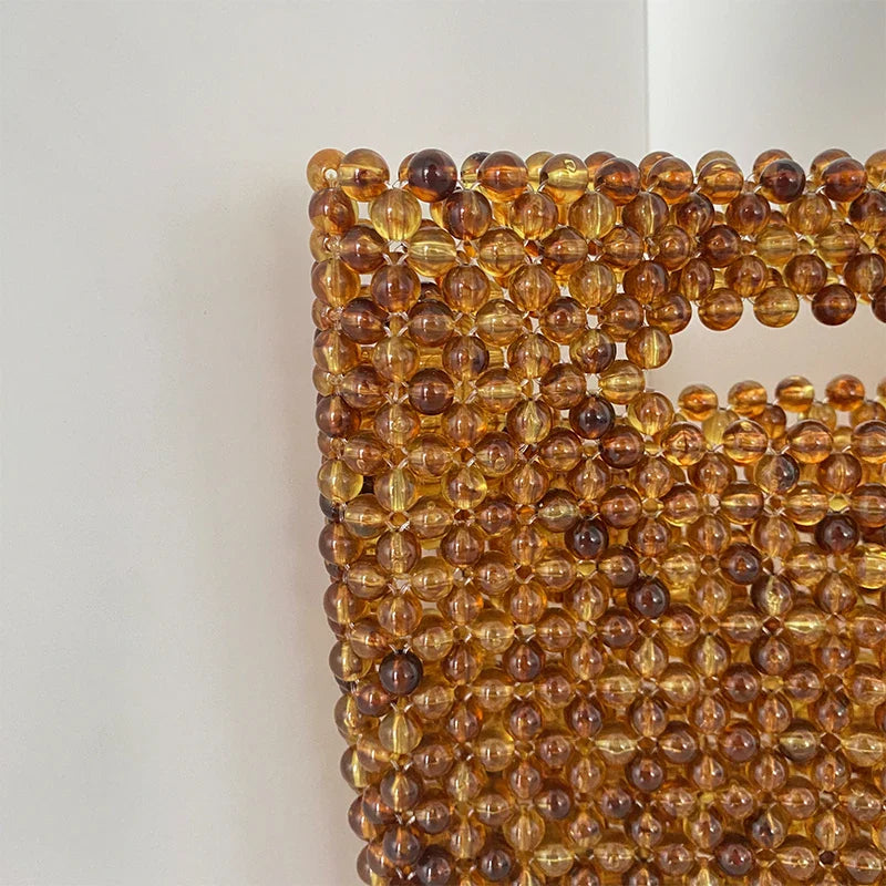 Ava Acrylic Beads Day Clutch Bag