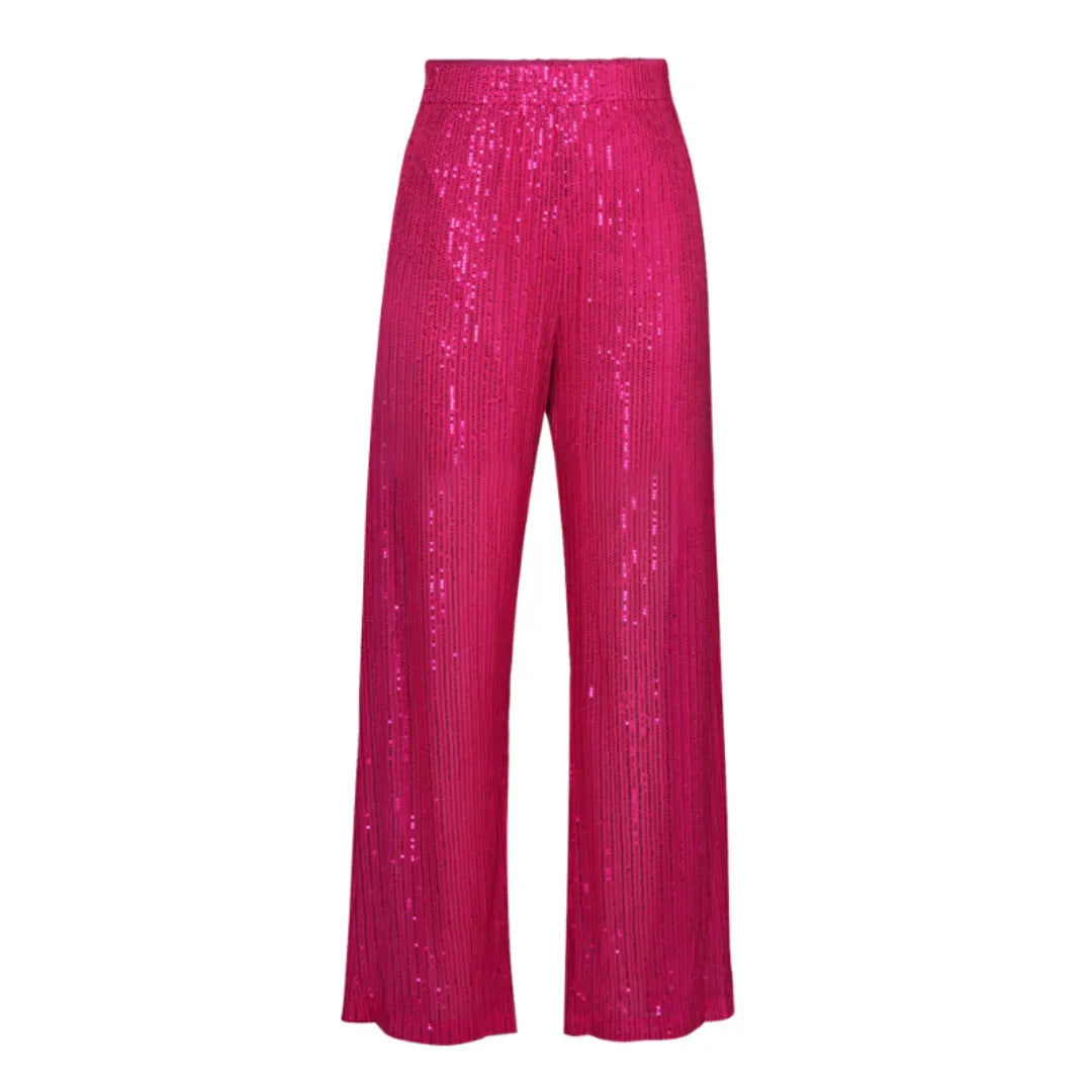 Shona Metallic Sequin Wide Leg Pants