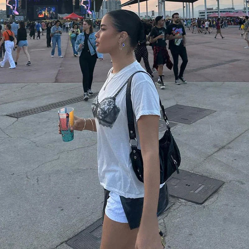 Lace Bra Prints T-Shirts - 3 Colors