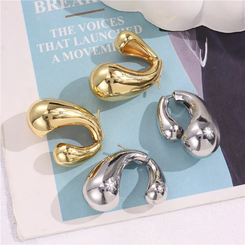 Gloria Double Sided Water Drop Earrings