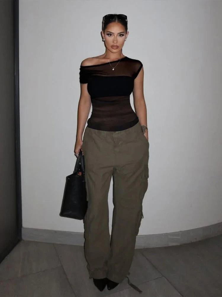 Double Deck Slim Patchwork Cami Top