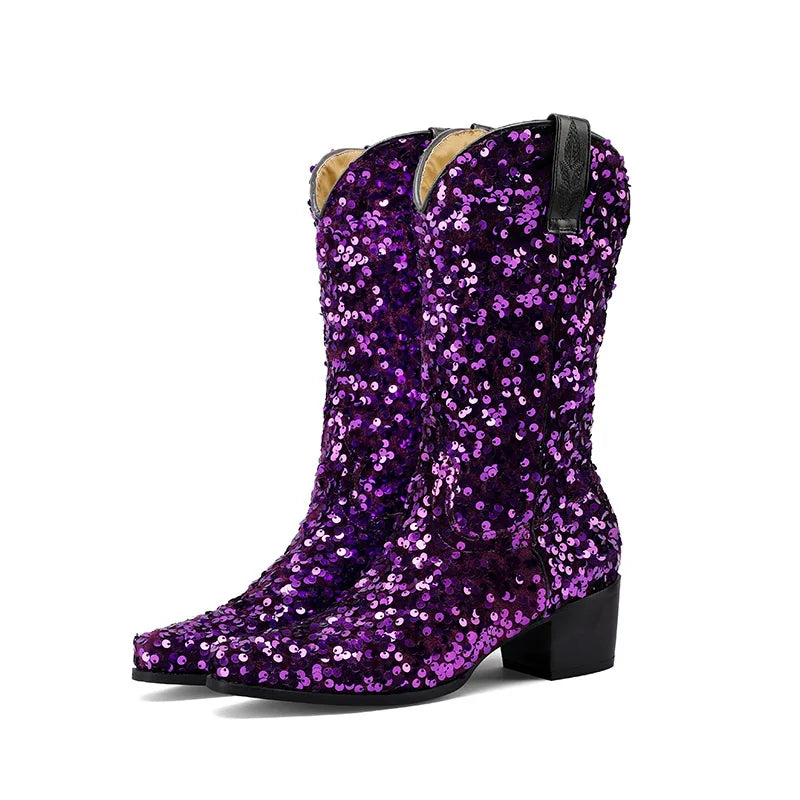 Kenna Sequin Cowboy Boots