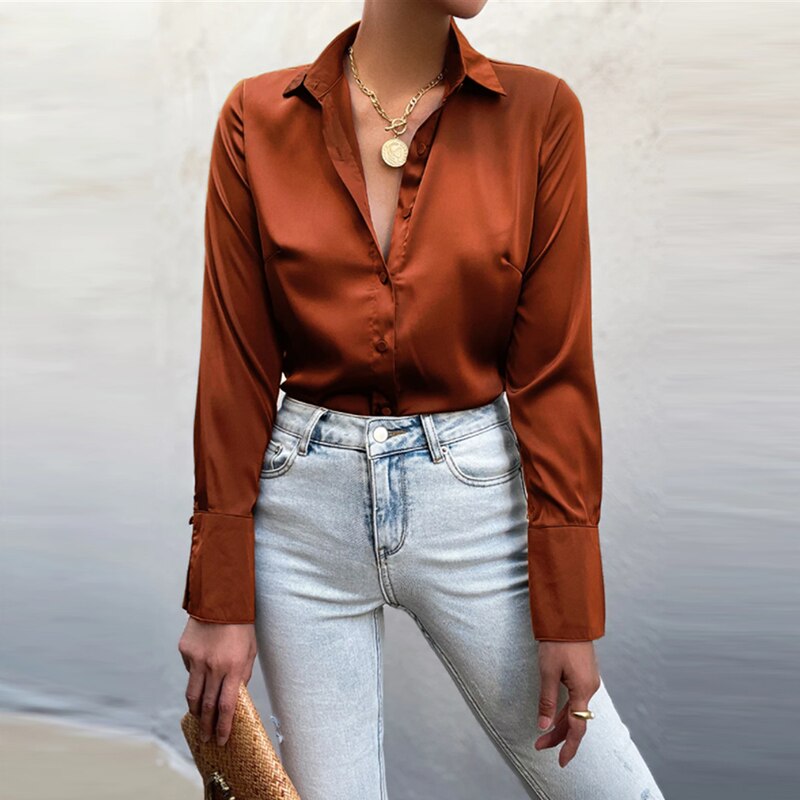 Elegant Office Satin Blouse