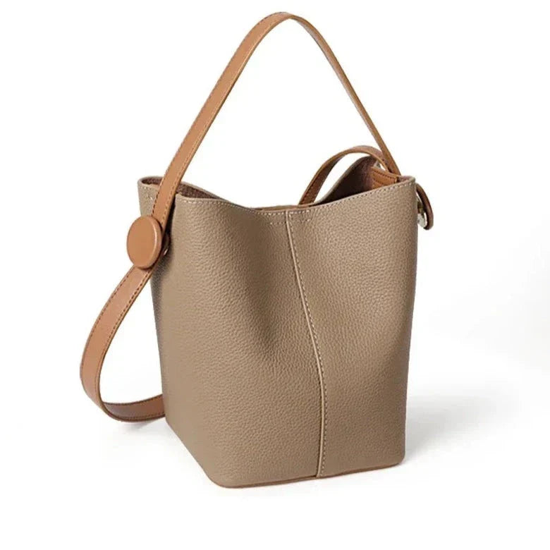 Itaca Genuine Leather Bucket Bag
