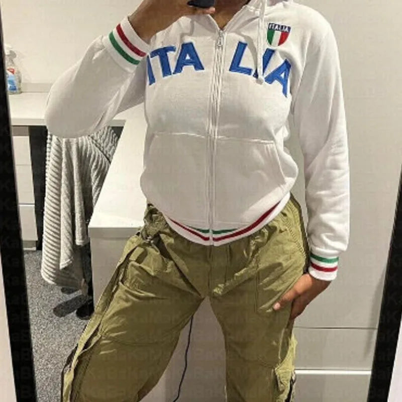 Embroidery Letter Gothic Hoodie