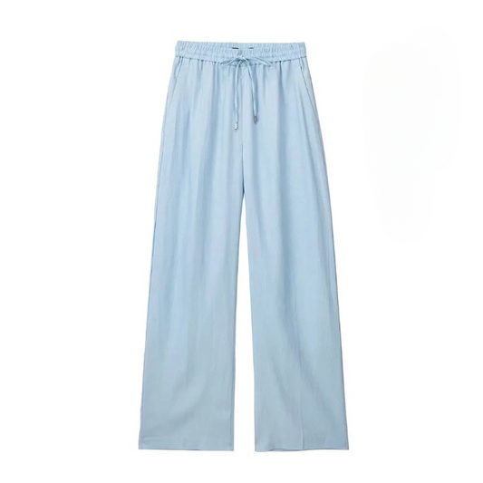 Wilma Casual Linen Look Draw String Pants