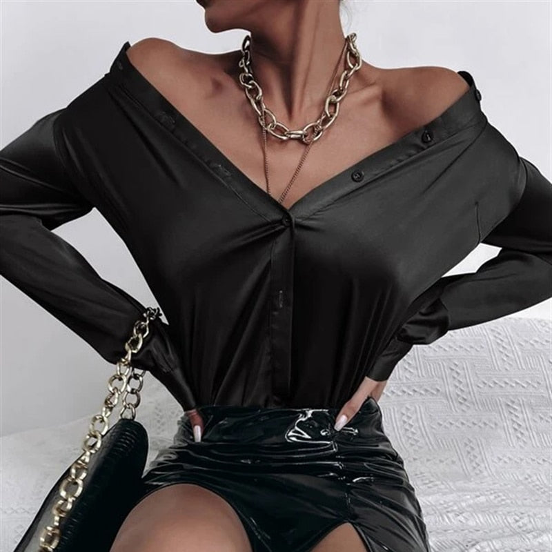 Elegant Office Satin Blouse