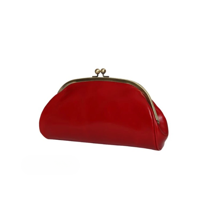 Aki Vintage Faux Leather Coin Clutch Bag
