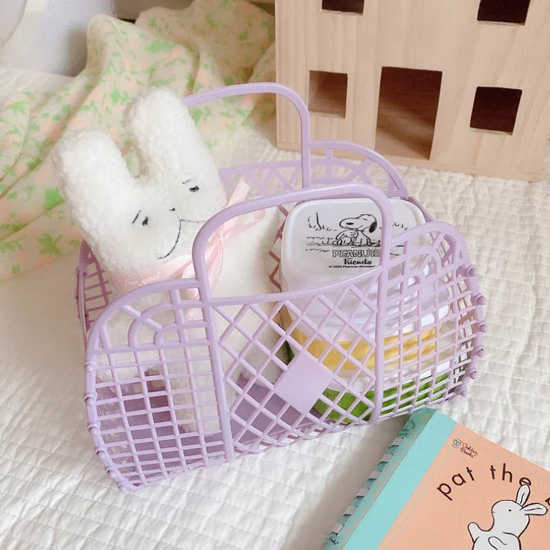 Candy Colors PVC Assembly Mesh Basket Bag