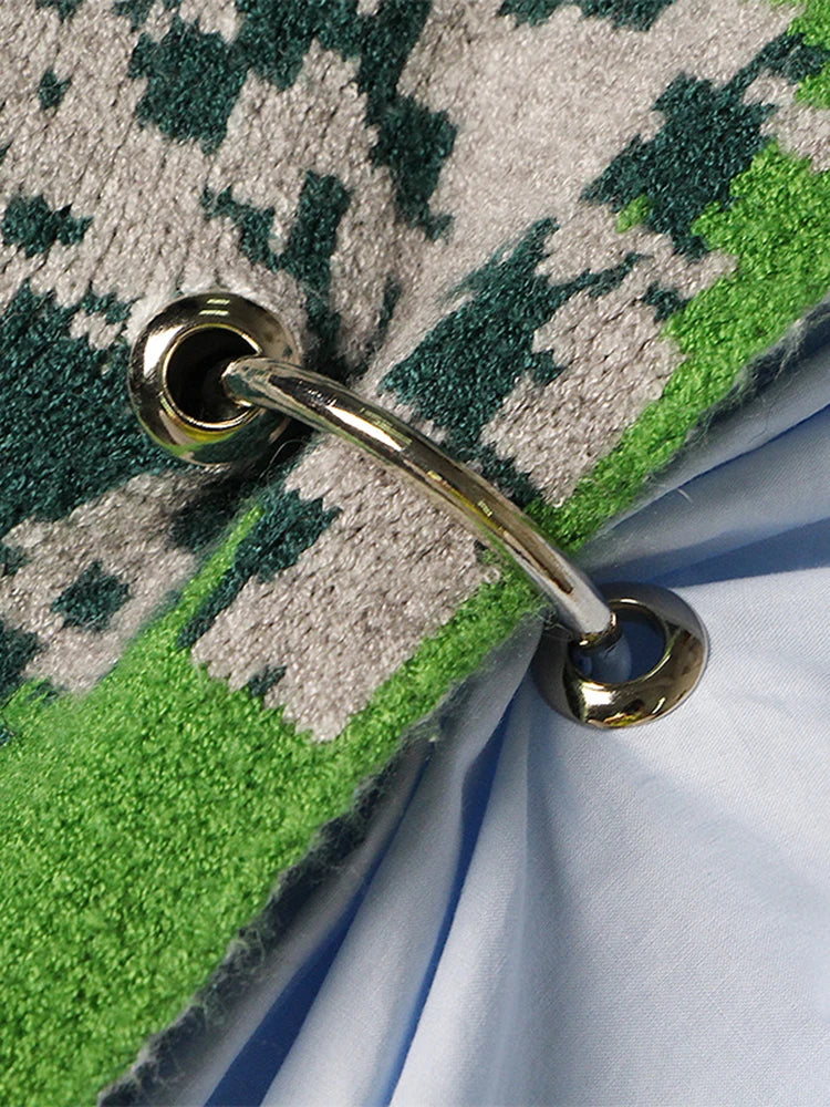 Cassia Patchwork Knit and Shirt Blouse