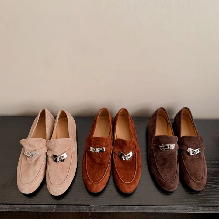 Felisberta Genuine Suede Driving Loafers