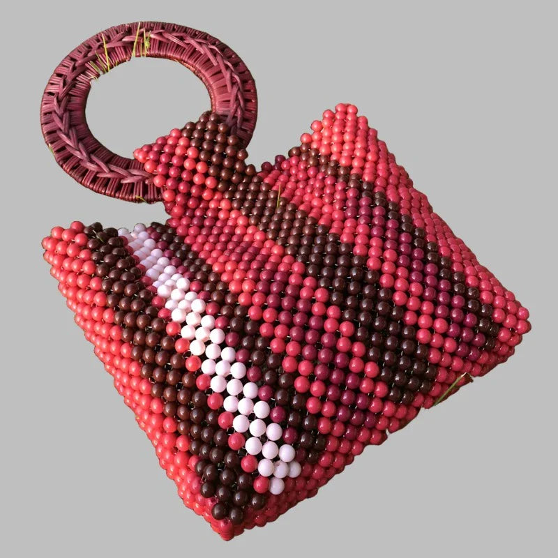 Tamara Beaded Vertical Stripe Mini Totes