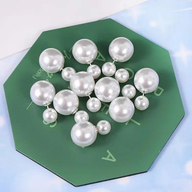 Two Way Pearl Stud Earrings