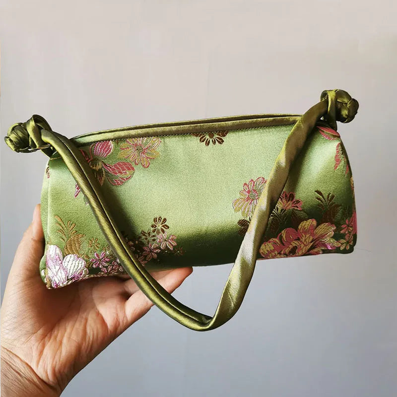 Kexin Silk Embroidery Cheongsam Mini Tote