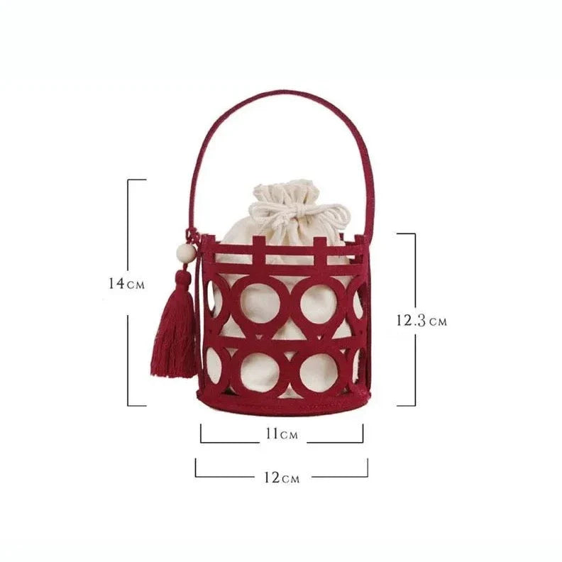 Juliana Red Mini Bucket Totes