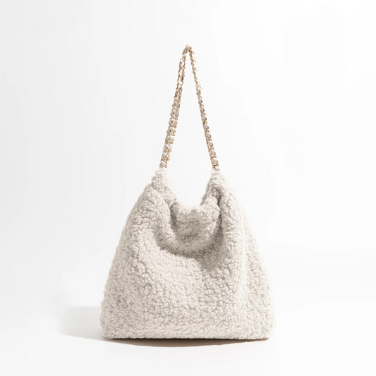 Mamonde Faux Lambs Fur Hobo Shoulder Bag
