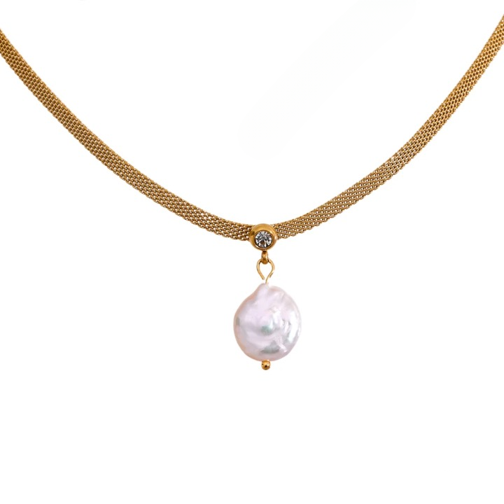 Natural Pearl String Beads Necklace