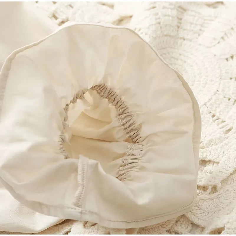 Zelda Crochet Patchwork Ruffle Blouse