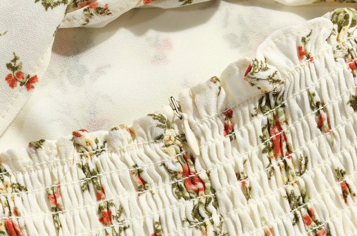 Marielle Vintage Floral Bow Tie Midi Dress