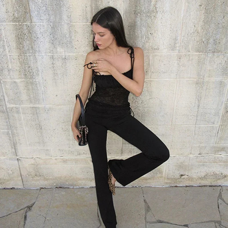 Ruffle High Waist Street Cami Top