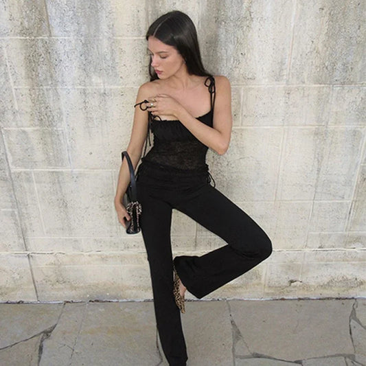 Ruffle High Waist Street Cami Top