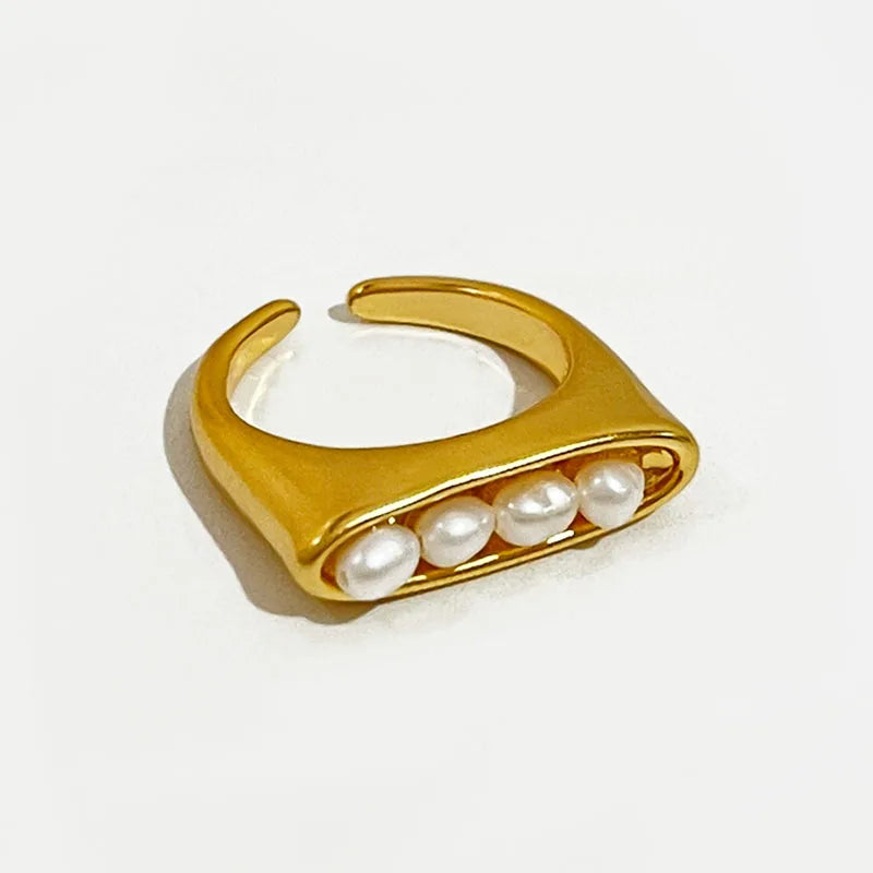 Pearl Pea Pods Rings - Gold or Silver