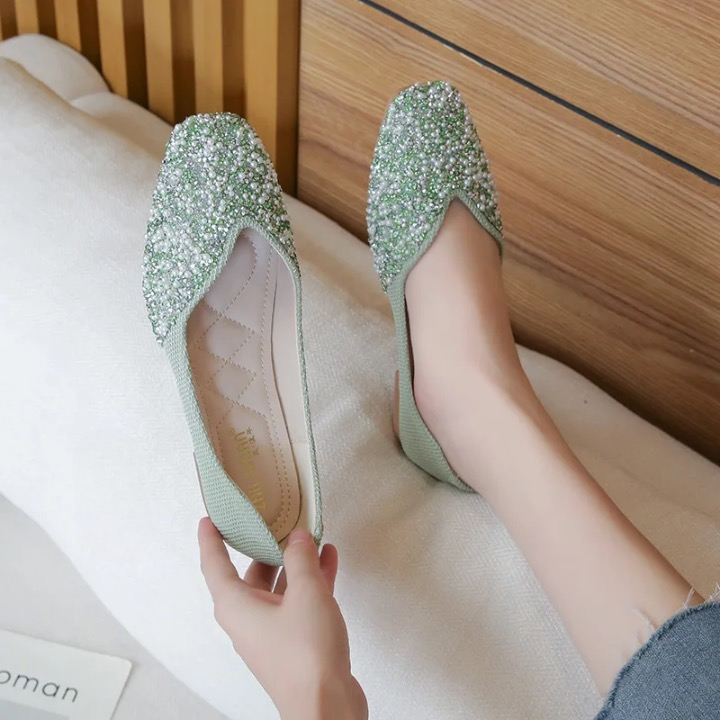 Genie Mermaid Sequin Slip-On Flats