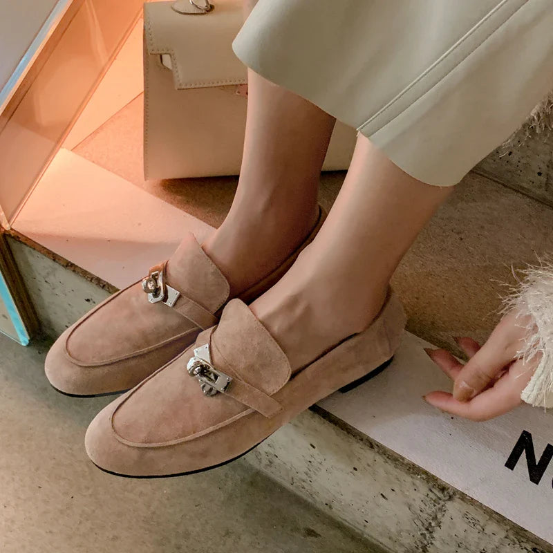 Felisberta Genuine Suede Driving Loafers