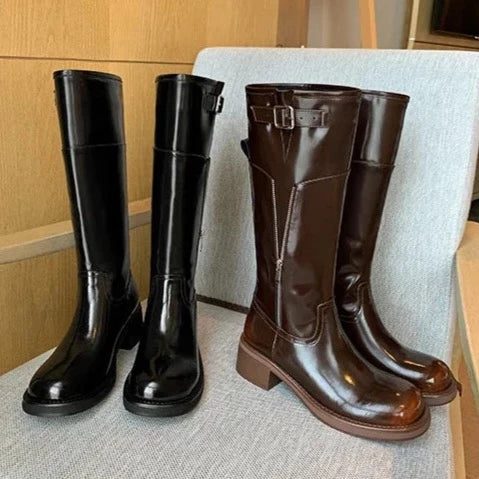 Torvi Vintage Leather Biker Boots